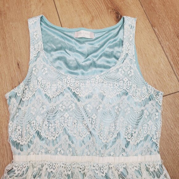 Altard State Womens Dress Size XS Mint Green & Ivory Lace Overlay Cottage Fairy - Picture 3 of 15